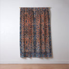 Manchester Kashan Floral Peach Persian Rug Print Window Curtain Gallery Image 3