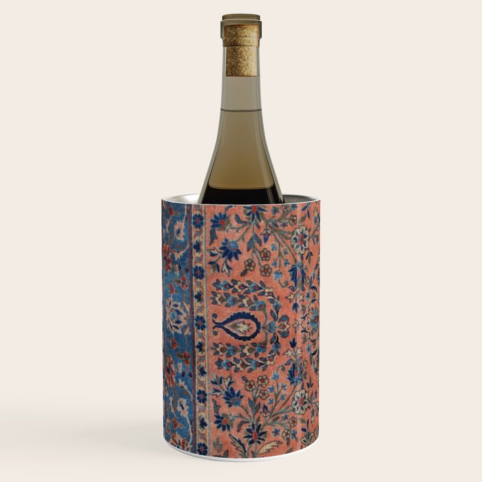 Manchester Kashan Floral Peach Persian Rug Print Wine Chiller Gallery Image 2
