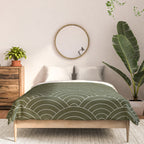 Waves (Olive) Comforter Gallery Image 3