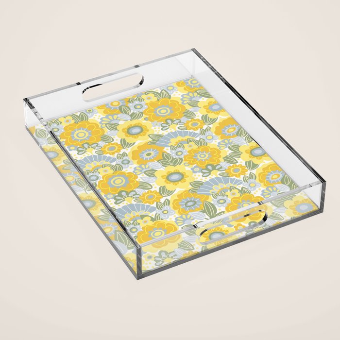 Dalia Yellow Acrylic Tray Gallery Image 1