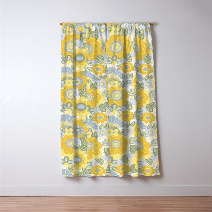 Dalia Yellow Window Curtain Gallery Image 3