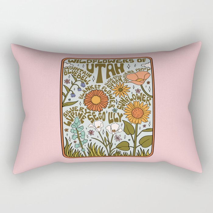 Utah Wildflowers Rectangular Pillow Gallery Image 2