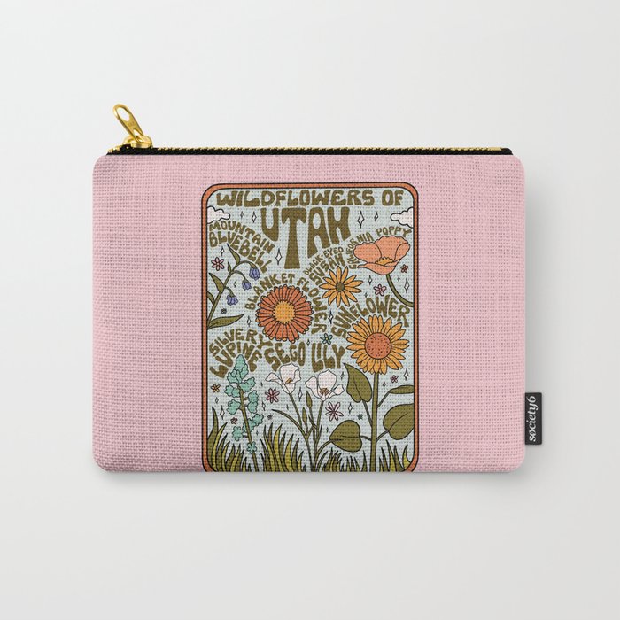 Utah Wildflowers Carry All Pouch Gallery Image 1