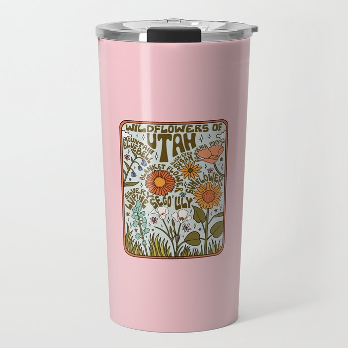 Utah Wildflowers Travel Mug Gallery Image 1