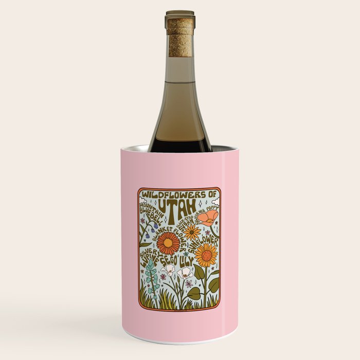 Utah Wildflowers Wine Chiller Gallery Image 1