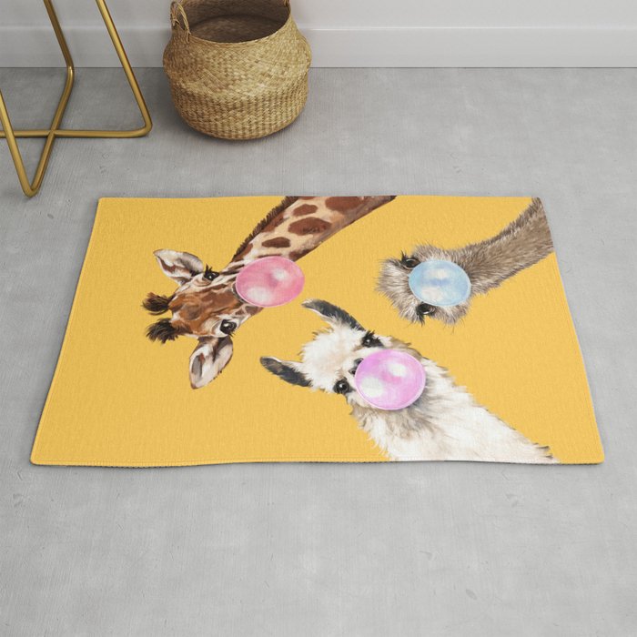 Bubble Gum Gang in Yellow Rug Gallery Image 1