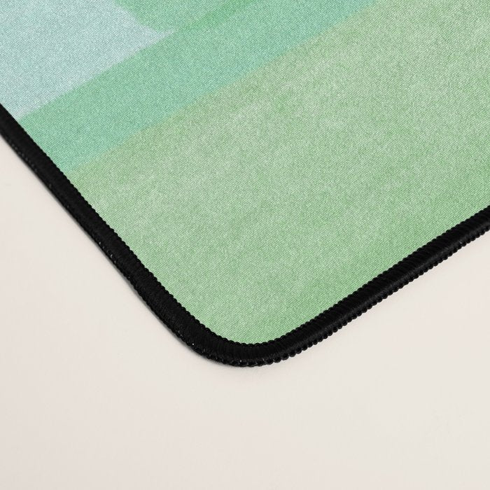 Abstract Watercolor Waves in Ocean Teal Desk Mat Gallery Image 4