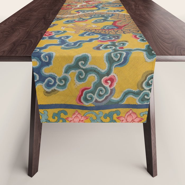 Chinese Dragon Wrapper for the Tapestry Scroll Mingling of Clear and Muddy Water at the Junction of the Jing and Wei Rivers  Table Runner Gallery Image 1