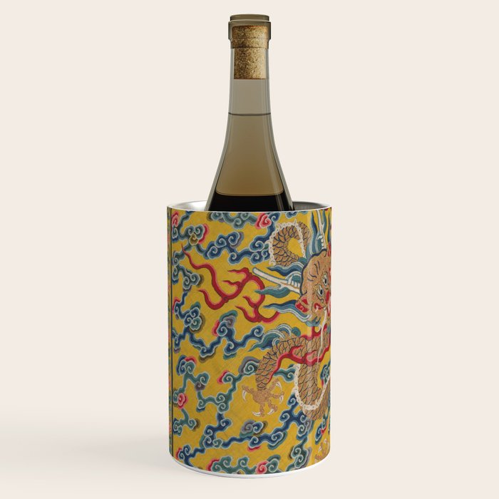 Chinese Dragon Wrapper for the Tapestry Scroll Mingling of Clear and Muddy Water at the Junction of the Jing and Wei Rivers  Wine Chiller Gallery Image 2