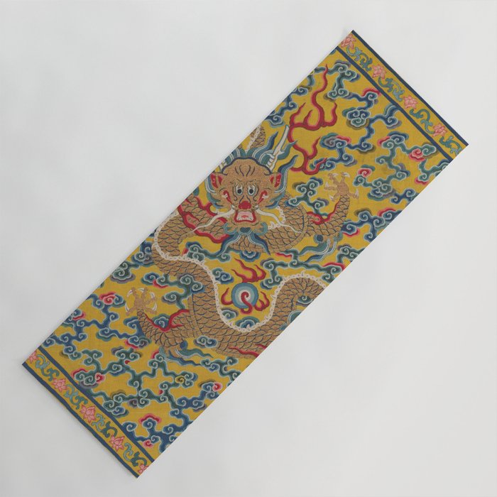 Chinese Dragon Wrapper for the Tapestry Scroll Mingling of Clear and Muddy Water at the Junction of the Jing and Wei Rivers  Yoga Mat Gallery Image 1