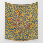 Chinese Dragon Wrapper for the Tapestry Scroll Mingling of Clear and Muddy Water at the Junction of the Jing and Wei Rivers  Wall Tapestry Gallery Image 4