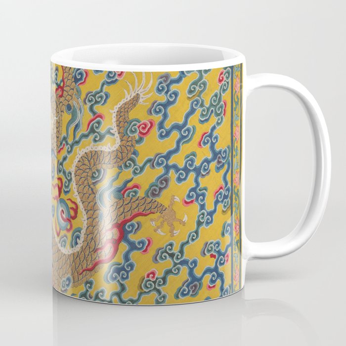 Chinese Dragon Wrapper for the Tapestry Scroll Mingling of Clear and Muddy Water at the Junction of the Jing and Wei Rivers  Coffee Mug Gallery Image 1