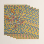 Chinese Dragon Wrapper for the Tapestry Scroll Mingling of Clear and Muddy Water at the Junction of the Jing and Wei Rivers  Wrapping Paper Gallery Image 3