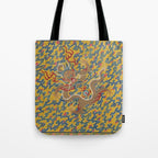 Chinese Dragon Wrapper for the Tapestry Scroll Mingling of Clear and Muddy Water at the Junction of the Jing and Wei Rivers  Tote Bag Gallery Image 1