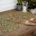 Chinese Dragon Wrapper for the Tapestry Scroll Mingling of Clear and Muddy Water at the Junction of the Jing and Wei Rivers  Outdoor Rug Gallery Image 2