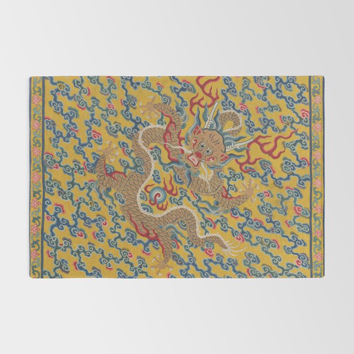 Chinese Dragon Wrapper for the Tapestry Scroll Mingling of Clear and Muddy Water at the Junction of the Jing and Wei Rivers  Rug Gallery Image 2