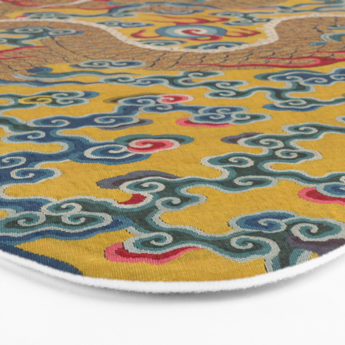 Chinese Dragon Wrapper for the Tapestry Scroll Mingling of Clear and Muddy Water at the Junction of the Jing and Wei Rivers  Bath Mat Gallery Image 3