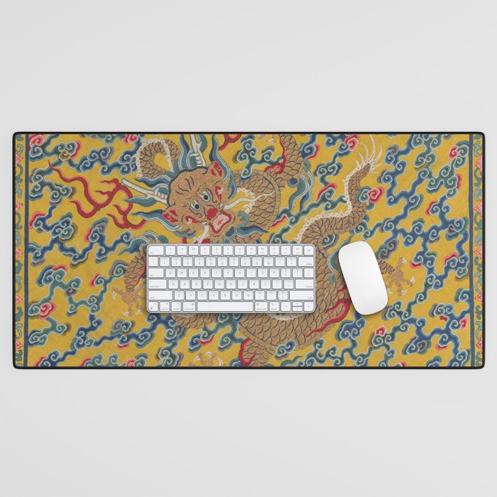 Chinese Dragon Wrapper for the Tapestry Scroll Mingling of Clear and Muddy Water at the Junction of the Jing and Wei Rivers  Desk Mat Gallery Image 1