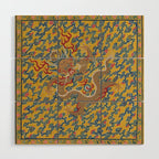 Chinese Dragon Wrapper for the Tapestry Scroll Mingling of Clear and Muddy Water at the Junction of the Jing and Wei Rivers  Wood Wall Art Gallery Image 1