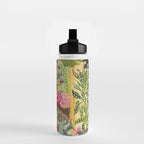 Black cat in the Garden Water Bottle Gallery Image 2