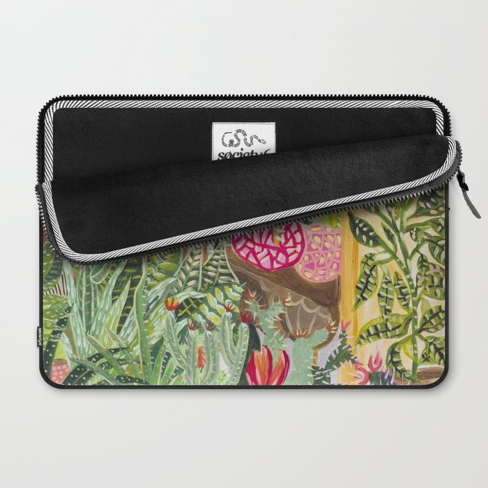 Black cat in the Garden Laptop Sleeve Gallery Image 2