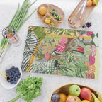 Black cat in the Garden Cutting Board Gallery Image 2