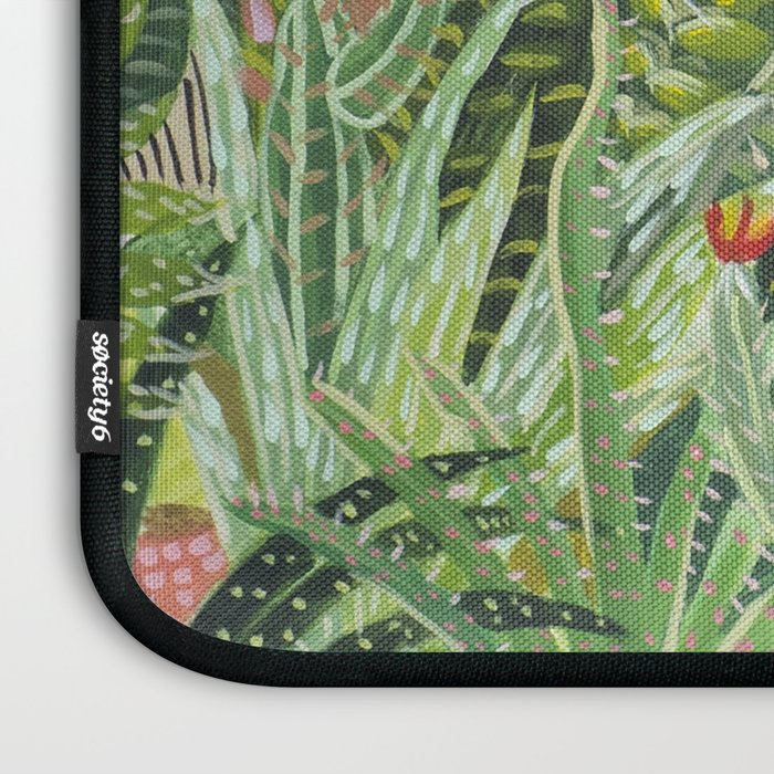 Black cat in the Garden Laptop Sleeve Gallery Image 3