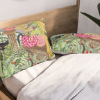 Black cat in the Garden Pillow Sham Gallery Image 2