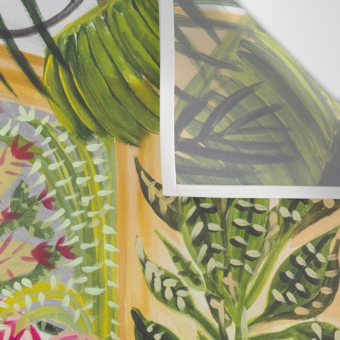 Black cat in the Garden Wall Tapestry Gallery Image 3