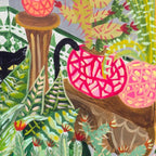 Black cat in the Garden Coffee Mug Gallery Image 2