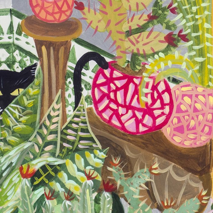 Black cat in the Garden Coffee Mug Gallery Image 2