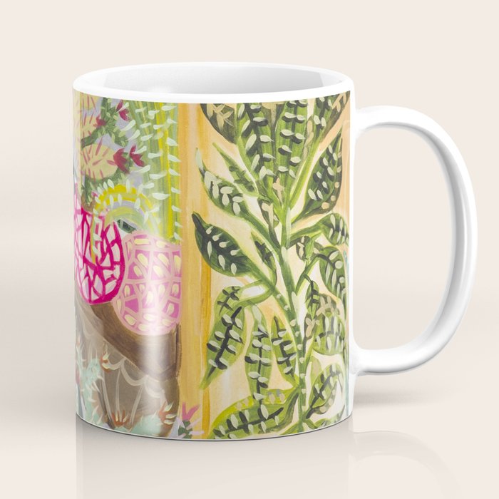 Black cat in the Garden Coffee Mug Gallery Image 1
