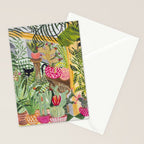 Black cat in the Garden Stationery Card Gallery Image 2