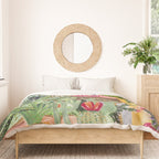 Black cat in the Garden Duvet Cover Gallery Image 3