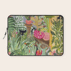 Black cat in the Garden Laptop Sleeve Gallery Image 1