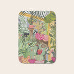 Black cat in the Garden Bath Mat Gallery Image 1