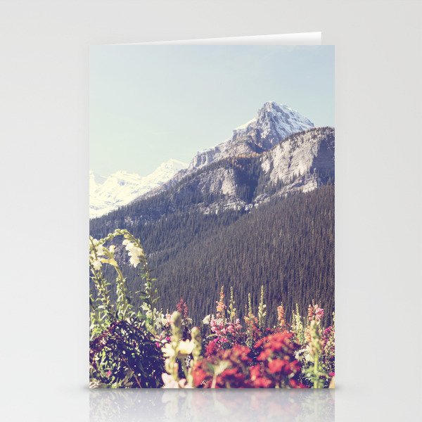 Mountain Wildflowers - Banff Nature, Landscape Photography Stationery Card Gallery Image 1