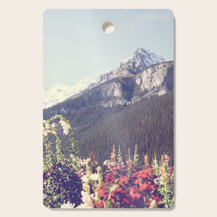 Mountain Wildflowers - Banff Nature, Landscape Photography Cutting Board Gallery Image 1