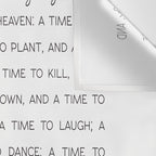 For everything there is a season, Ecclesiastes 3:1-8 Wall Tapestry Gallery Image 3