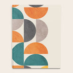 Teal Orange Semicircles Modern Yellow Gray Artwork Notebook Gallery Image 4