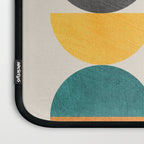 Teal Orange Semicircles Modern Yellow Gray Artwork Laptop Sleeve Gallery Image 3