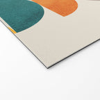 Teal Orange Semicircles Modern Yellow Gray Artwork Welcome Mat Gallery Image 2