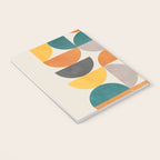 Teal Orange Semicircles Modern Yellow Gray Artwork Notebook Gallery Image 3