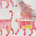 Cat Collection - Pink Palette Wall Tapestry Gallery Image 3