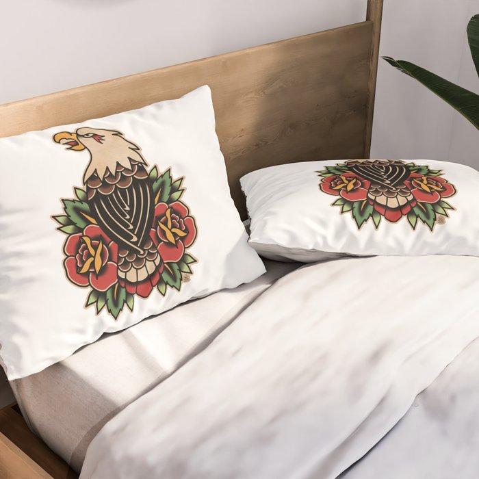 Colour Vintage Eagle Pillow Sham Gallery Image 2