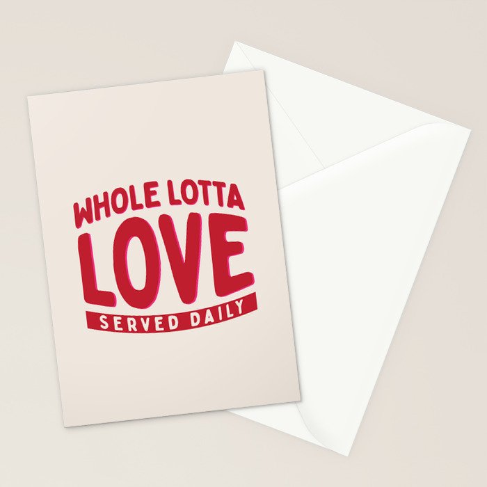 Whole Lotta Love Served Daily Stationery Card Gallery Image 2