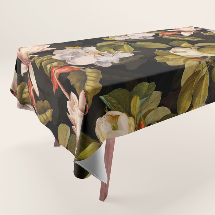 Vintage & Shabby Chic - Midnight Magnolia Botanical Garden Tablecloth Gallery Image 1