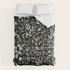 Black Eucalyptus Leaves Pattern Comforter Gallery Image 6