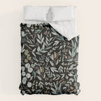 Black Eucalyptus Leaves Pattern Duvet Cover Gallery Image 6