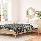 Black Eucalyptus Leaves Pattern Duvet Cover Gallery Image 2